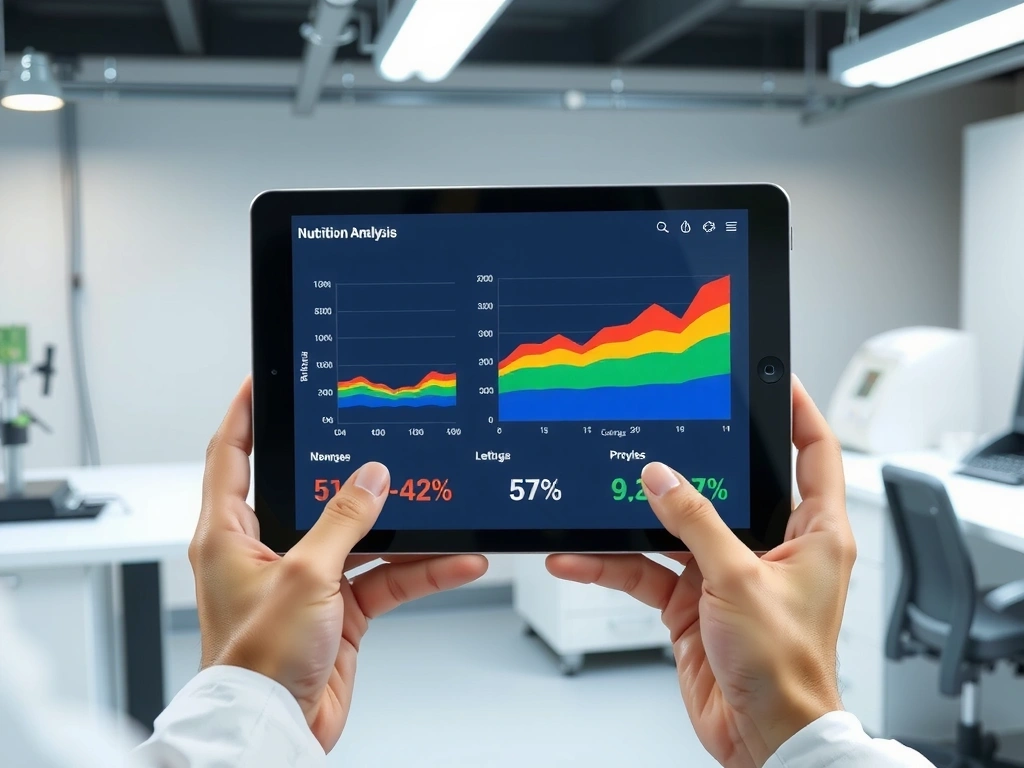 Analysedaten auf einem Tablet